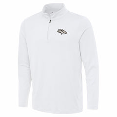 Denver Broncos Antigua Reprocess Quarter-Zip Top White