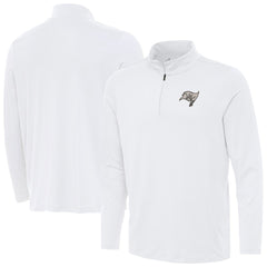 Tampa Bay Buccaneers Antigua Reprocess Quarter-Zip Top White