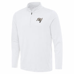 Tampa Bay Buccaneers Antigua Reprocess Quarter-Zip Top White