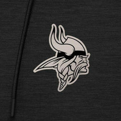 Minnesota Vikings Antigua Spikes Raglan Quarter-Zip Hoodie Heather Black