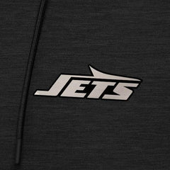New York Jets Antigua Spikes Raglan Quarter-Zip Hoodie Heather Black