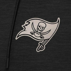 Tampa Bay Buccaneers Antigua Spikes Raglan Quarter-Zip Hoodie Heather Black