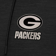 Green Bay Packers Antigua Spikes Raglan Quarter-Zip Hoodie Heather Black