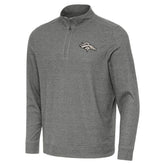 Denver Broncos Antigua Subtle Quarter-Zip Top Heather Black