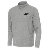 Carolina Panthers Antigua Subtle Quarter-Zip Top Heather Gray