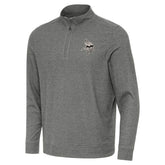 Minnesota Vikings Antigua Subtle Quarter-Zip Top Heather Black