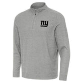 New York Giants Antigua Subtle Quarter-Zip Top Heather Gray