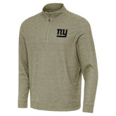 New York Giants Antigua Subtle Quarter-Zip Top Heather Olive