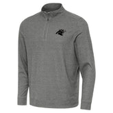 Carolina Panthers Antigua Subtle Quarter-Zip Top Heather Black