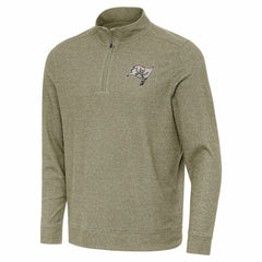 Tampa Bay Buccaneers Antigua Subtle Quarter-Zip Top Heather Olive