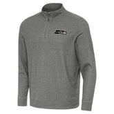 Seattle Seahawks Antigua Subtle Quarter-Zip Top Heather Black