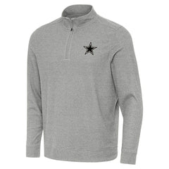 Dallas Cowboys Antigua Subtle Quarter-Zip Top Heather Gray