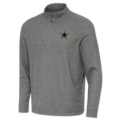 Dallas Cowboys Antigua Subtle Quarter-Zip Top Heather Black