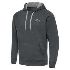 Baltimore Ravens Antigua Brushed Carbon Victory Pullover Hoodie Charcoal