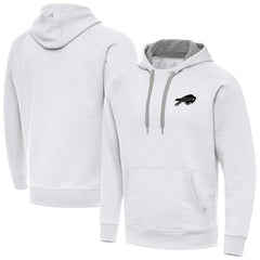 Buffalo Bills Antigua Brushed Carbon Victory Pullover Hoodie White