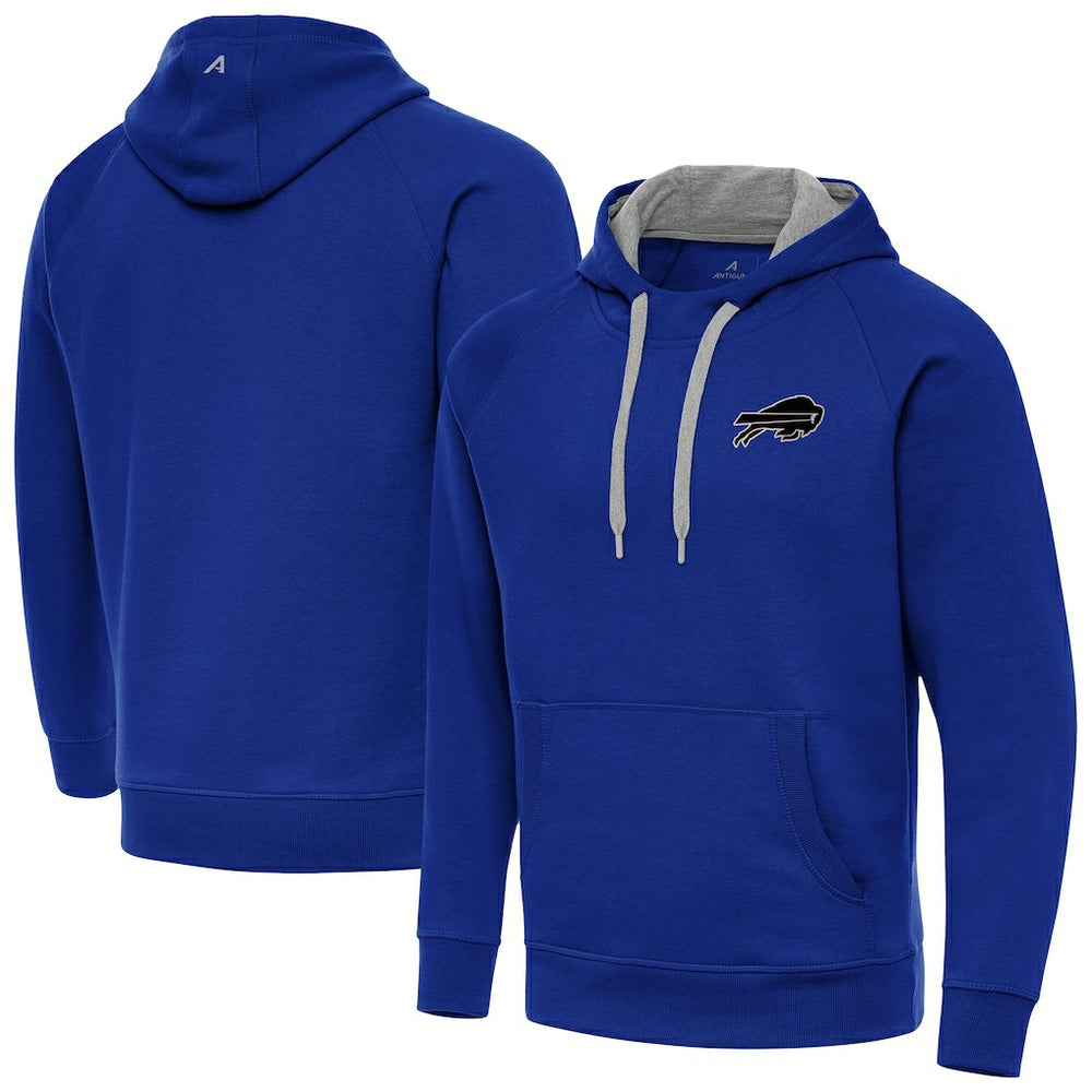 Buffalo Bills Antigua Brushed Carbon Victory Pullover Hoodie Royal