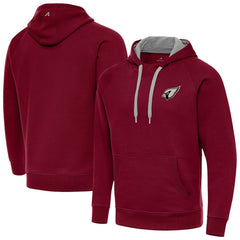 Arizona Cardinals Antigua Brushed Carbon Victory Pullover Hoodie Cardinal