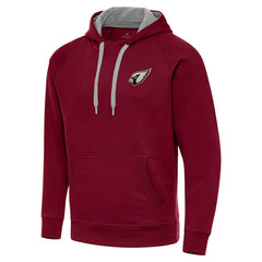 Arizona Cardinals Antigua Brushed Carbon Victory Pullover Hoodie Cardinal
