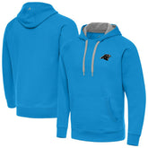 Carolina Panthers Antigua Brushed Carbon Victory Pullover Hoodie Blue