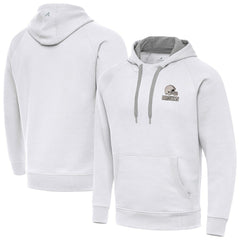 Cleveland Browns Antigua Brushed Carbon Victory Pullover Hoodie White