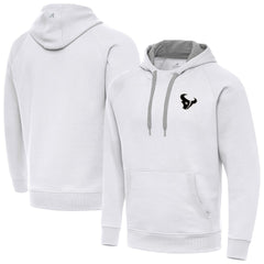 Houston Texans Antigua Brushed Carbon Victory Pullover Hoodie White