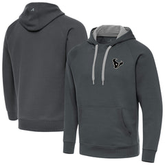 Houston Texans Antigua Brushed Carbon Victory Pullover Hoodie Charcoal