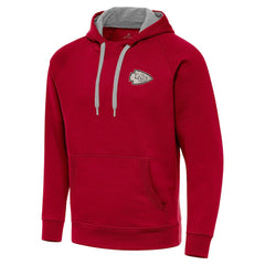 Kansas City Chiefs Antigua Brushed Carbon Victory Pullover Hoodie Red