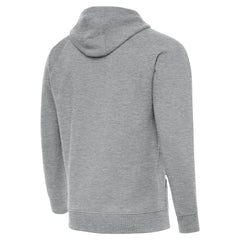 New York Jets Antigua Brushed Carbon Victory Pullover Hoodie Heather Gray