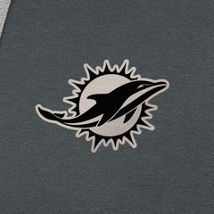 Miami Dolphins Antigua Brushed Carbon Victory Pullover Hoodie Charcoal