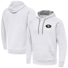 San Francisco 49ers Antigua Brushed Carbon Victory Pullover Hoodie White