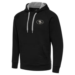 San Francisco 49ers Antigua Brushed Carbon Victory Pullover Hoodie Black