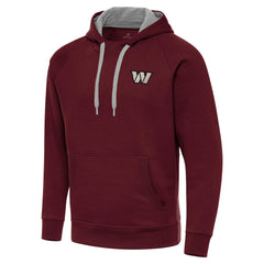 Washington Commanders Antigua Brushed Carbon Victory Pullover Hoodie Burgundy