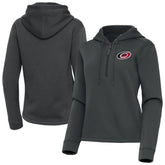 NHL Carolina Hurricanes Antigua Women's Contemporary Quarter-Zip Hoodie - Pewter