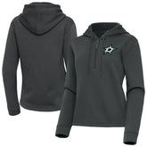 NHL Dallas Stars Antigua Women's Contemporary Quarter-Zip Hoodie - Pewter
