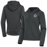 NHL Winnipeg Jets Antigua Women's Contemporary Quarter-Zip Hoodie - Pewter