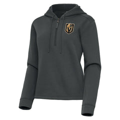 NHL Vegas Golden Knights Antigua Women's Contemporary Quarter-Zip Hoodie - Gray