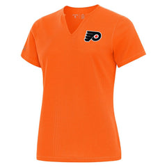 NHL Philadelphia Flyers Antigua Traveler Rib V-Neck T-Shirt - Orange