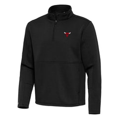 Chicago Bulls Antigua Twist Quarter-Zip Pullover Top - Black
