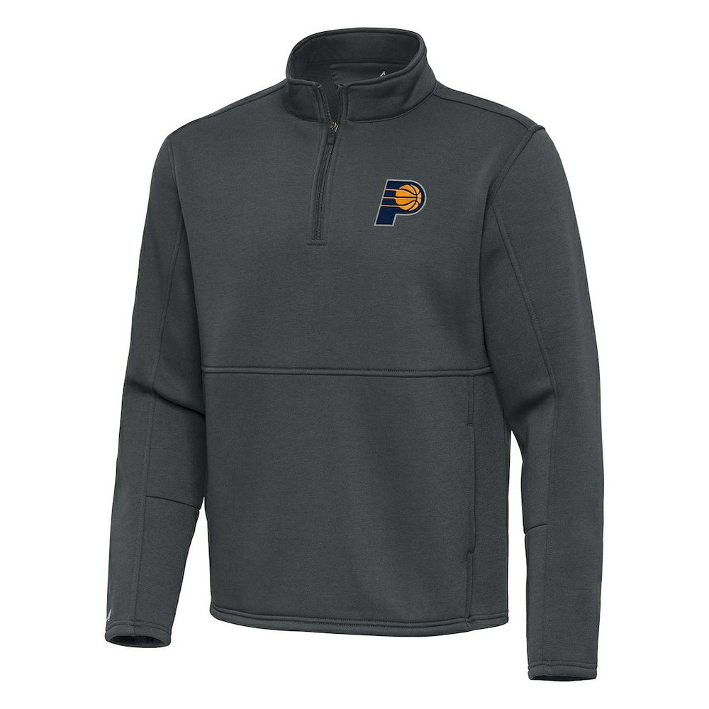 Indiana Pacers Antigua Twist Quarter-Zip Pullover Top - Pewter