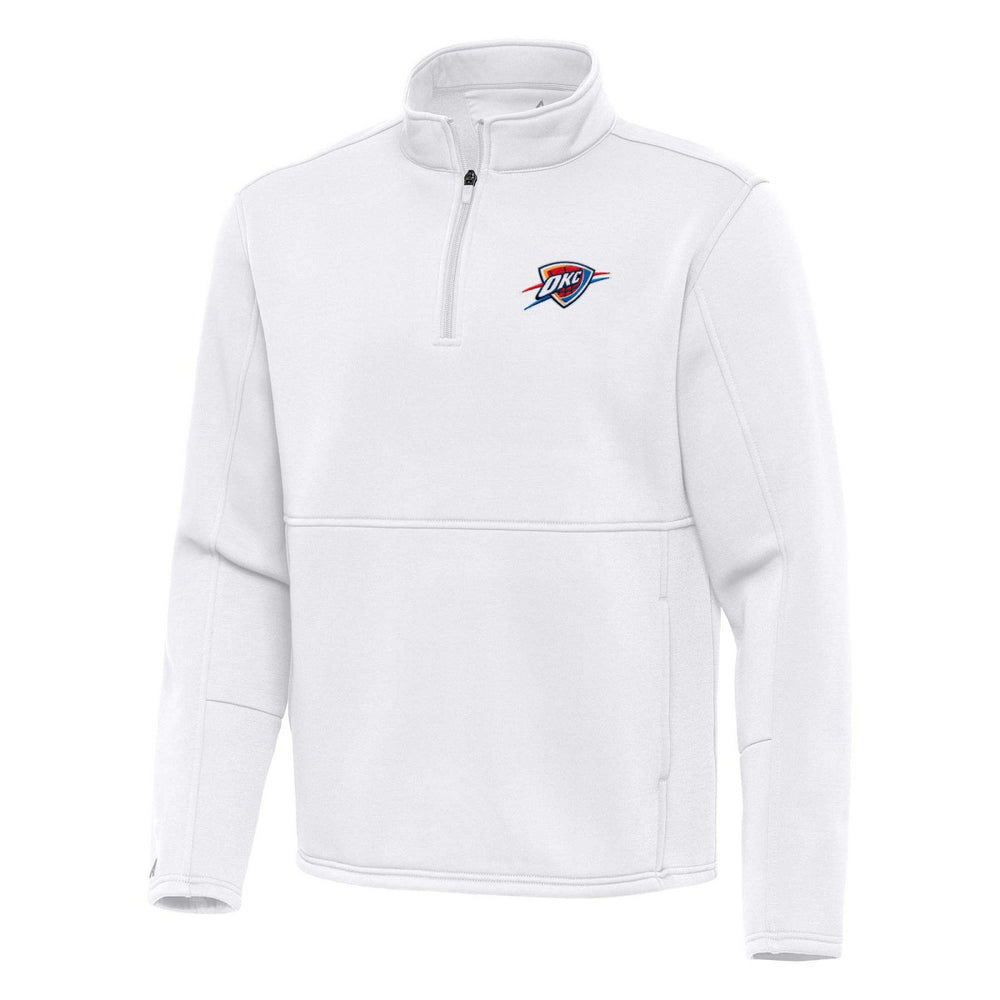 Oklahoma City Thunder Antigua Twist Quarter-Zip Pullover Top - White