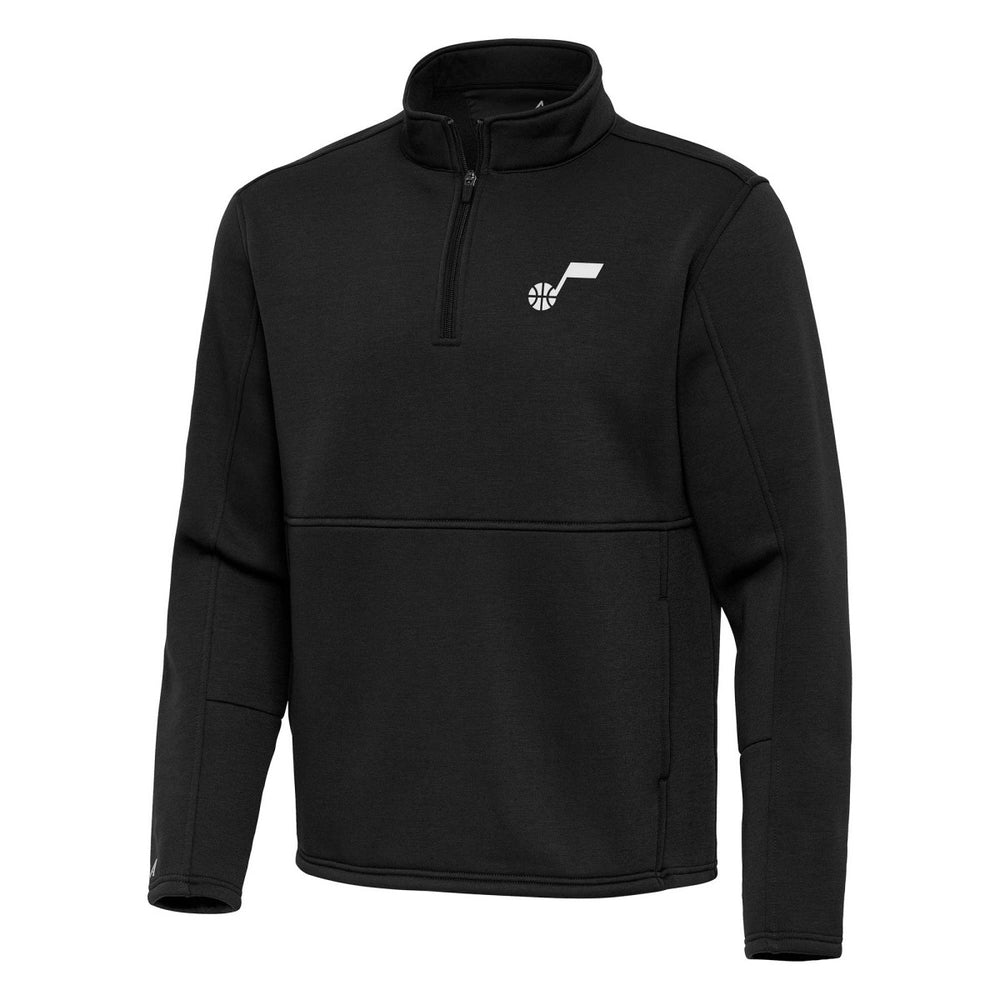 Utah Jazz Antigua Twist Quarter-Zip Pullover Top - Black