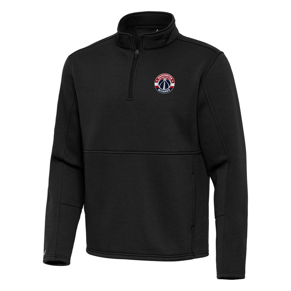 Washington Wizards Antigua Twist Quarter-Zip Pullover Top - Black