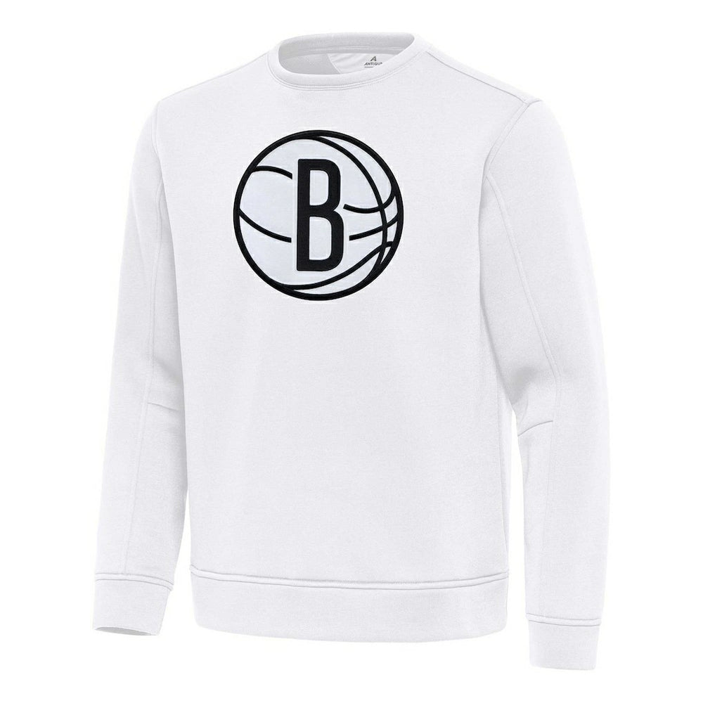 Brooklyn Nets Antigua Relevant Pullover Sweatshirt White