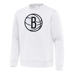 Brooklyn Nets Antigua Relevant Pullover Sweatshirt White