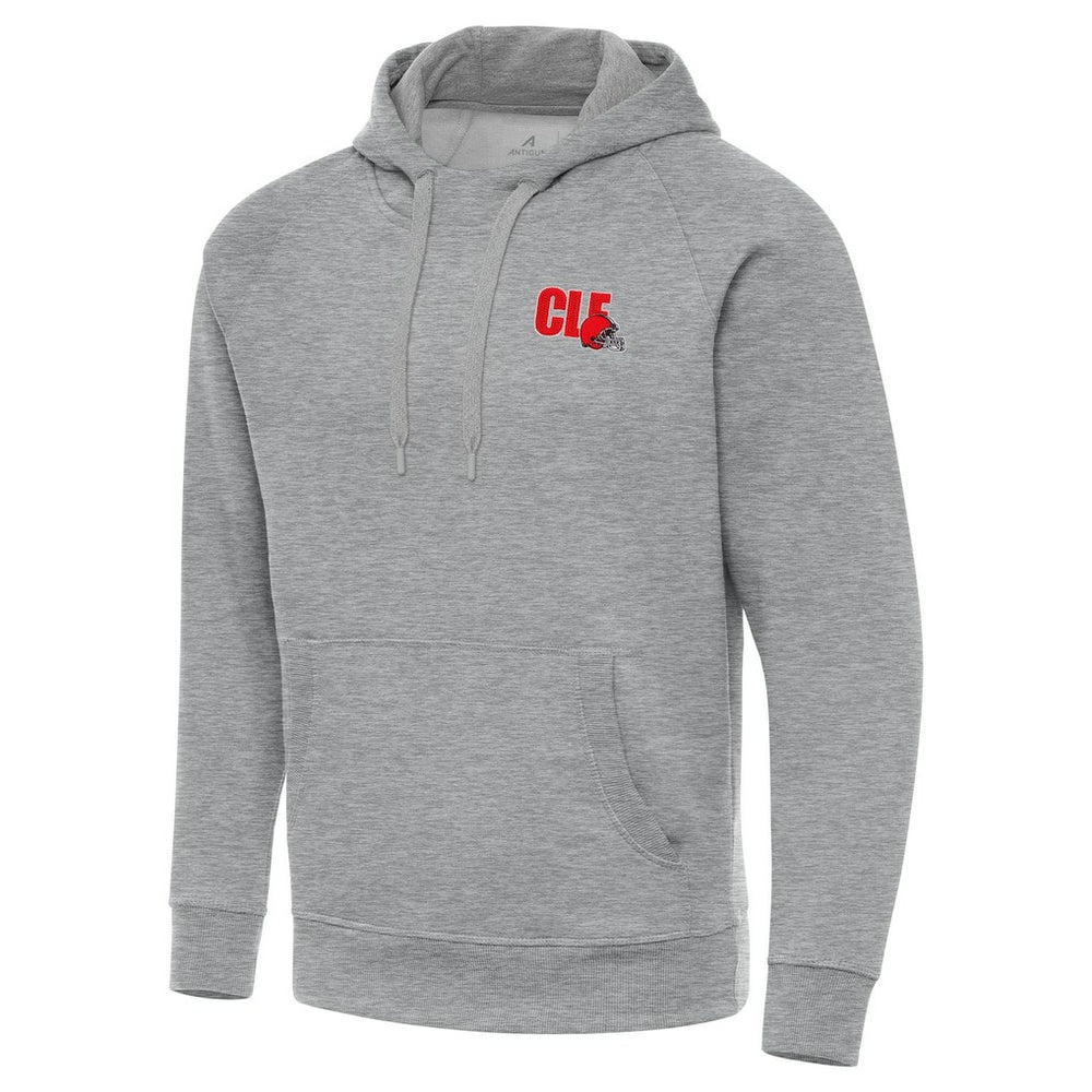 Men's Cleveland Browns Antigua Victory Pullover Hoodie Heather Gray