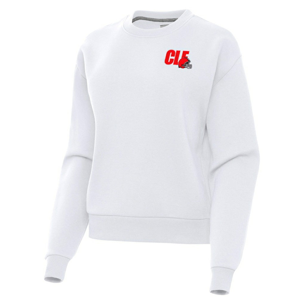 Cleveland Browns Antigua Women's Victory Pullover Sweatshirt White