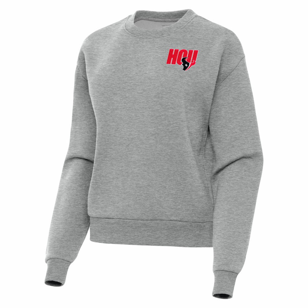 Houston Texans Antigua Women's Victory Pullover Sweatshirt Heather Gray