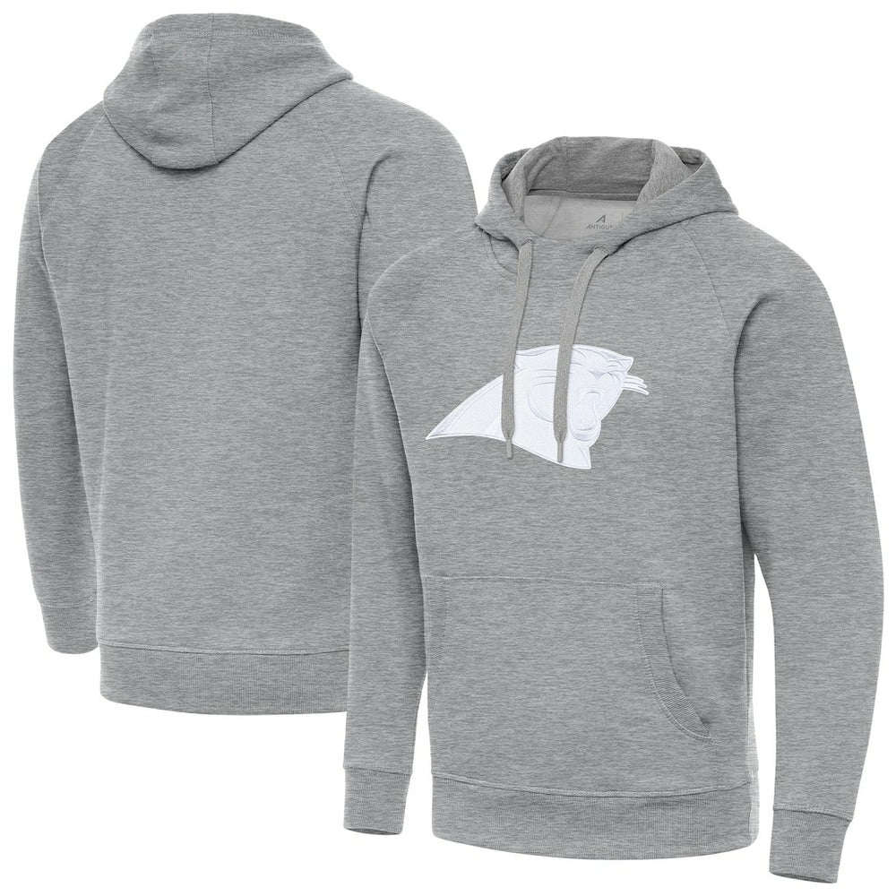 Carolina Panthers Antigua Victory Pullover Hoodie Heather Gray