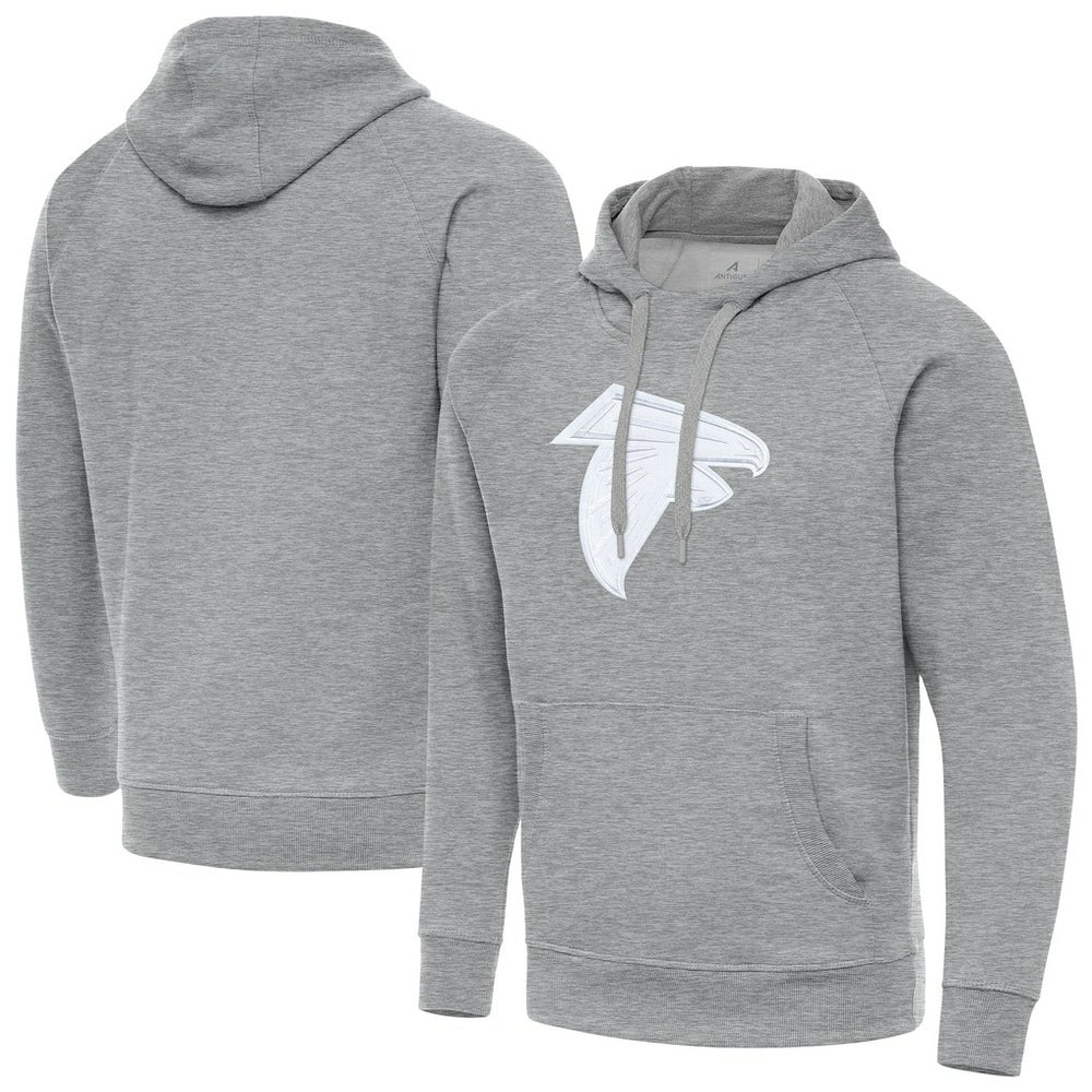Atlanta Falcons Antigua Victory Pullover Hoodie Heather Gray