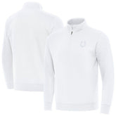 Indianapolis Colts Antigua Victory Quarter-Zip Top White